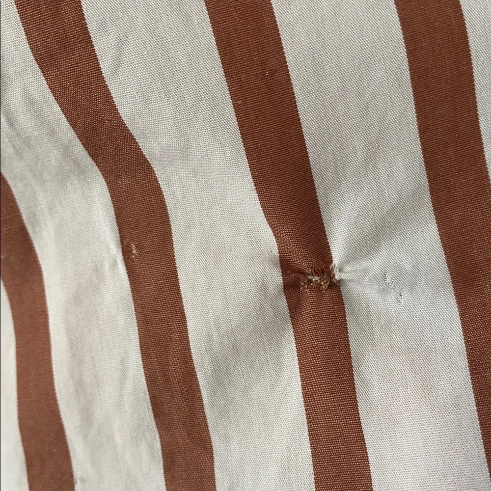 Bilma Shirt by Sézane in the "Camel Stripes" Colorway Size 32 About Medium - Picture 8 of 16